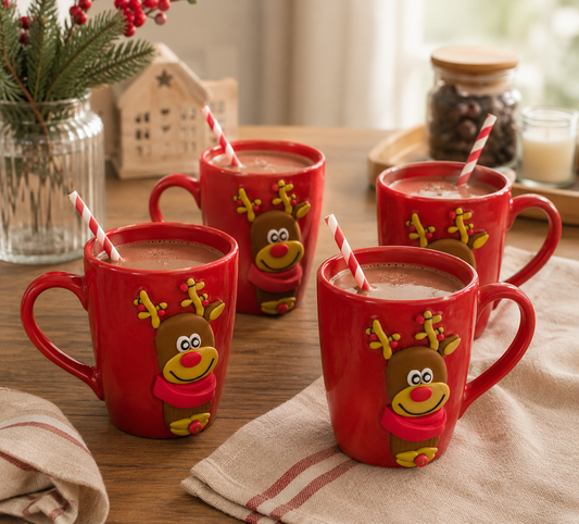 Reindeer Character Ceramic Mug