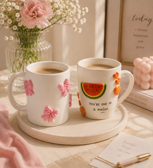 Pink Bow Ceramic Mug