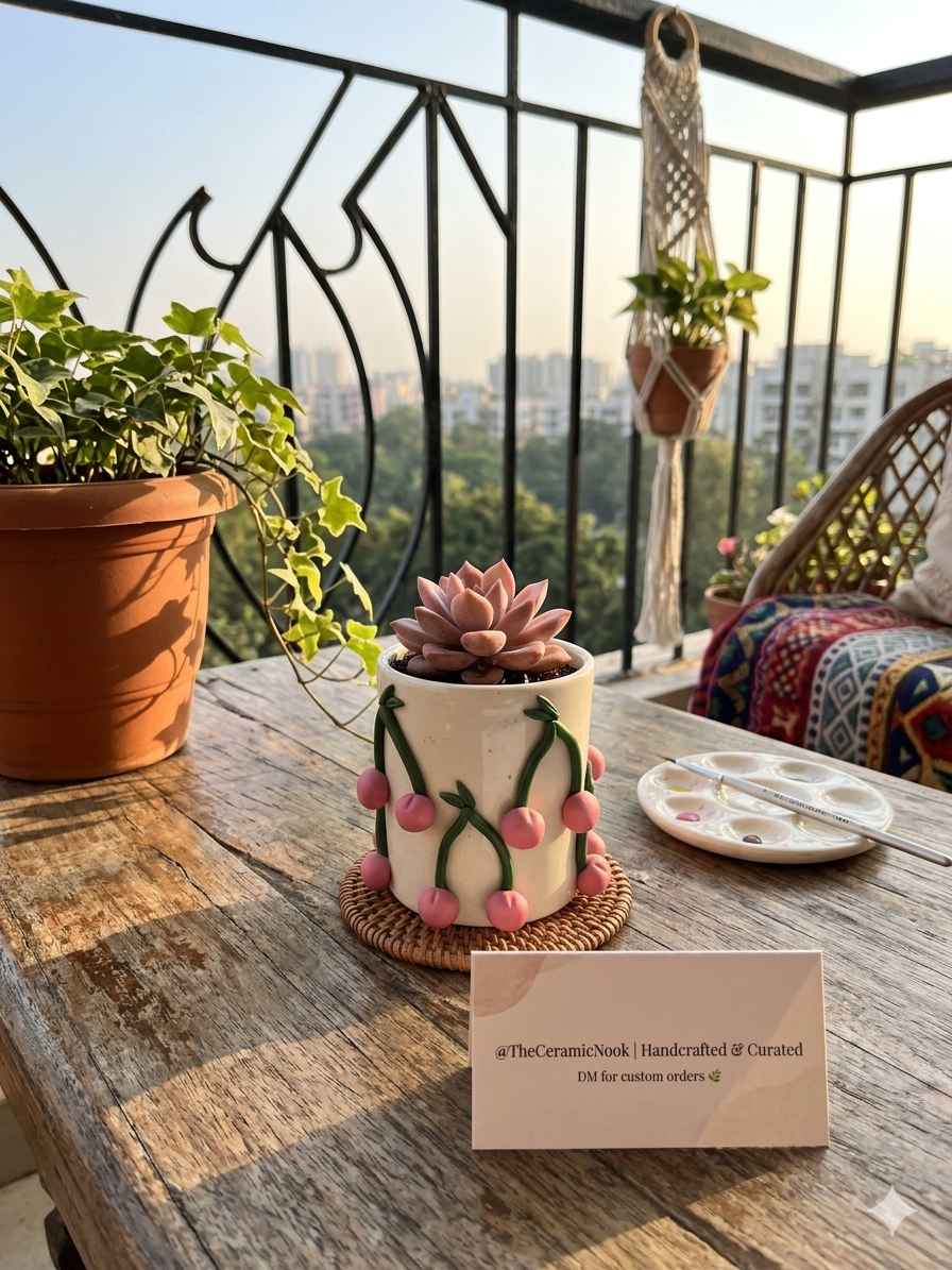 Cherry Blossom Succulent Planter