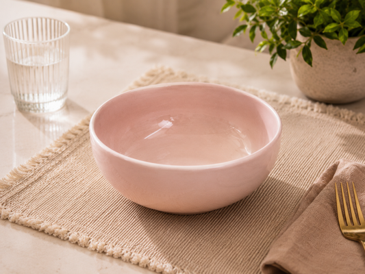 Blush Pink Ceramic Bowl