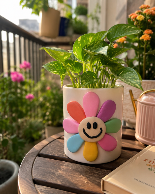 Smiley Blossom Succulent Planter