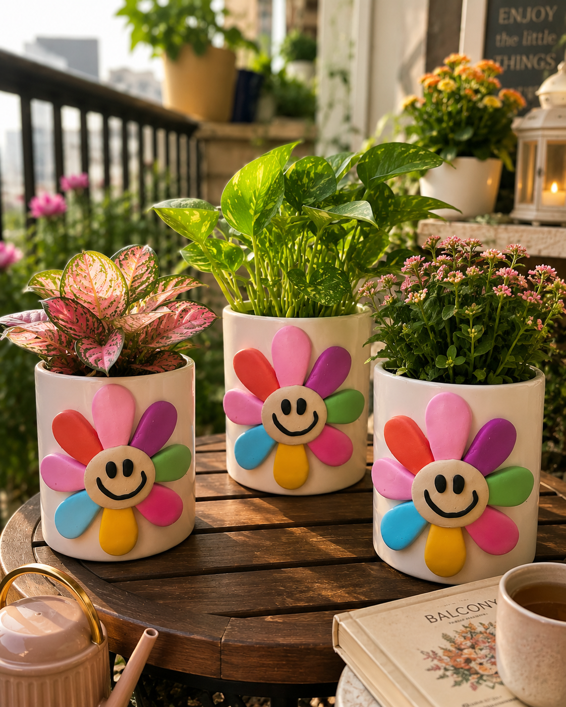 Smiley Blossom Succulent Planter