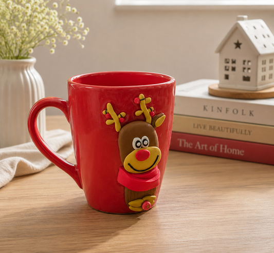 Reindeer Character Ceramic Mug