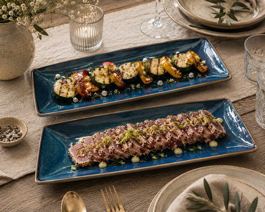 Ocean Glaze Rectangular Serving Platter