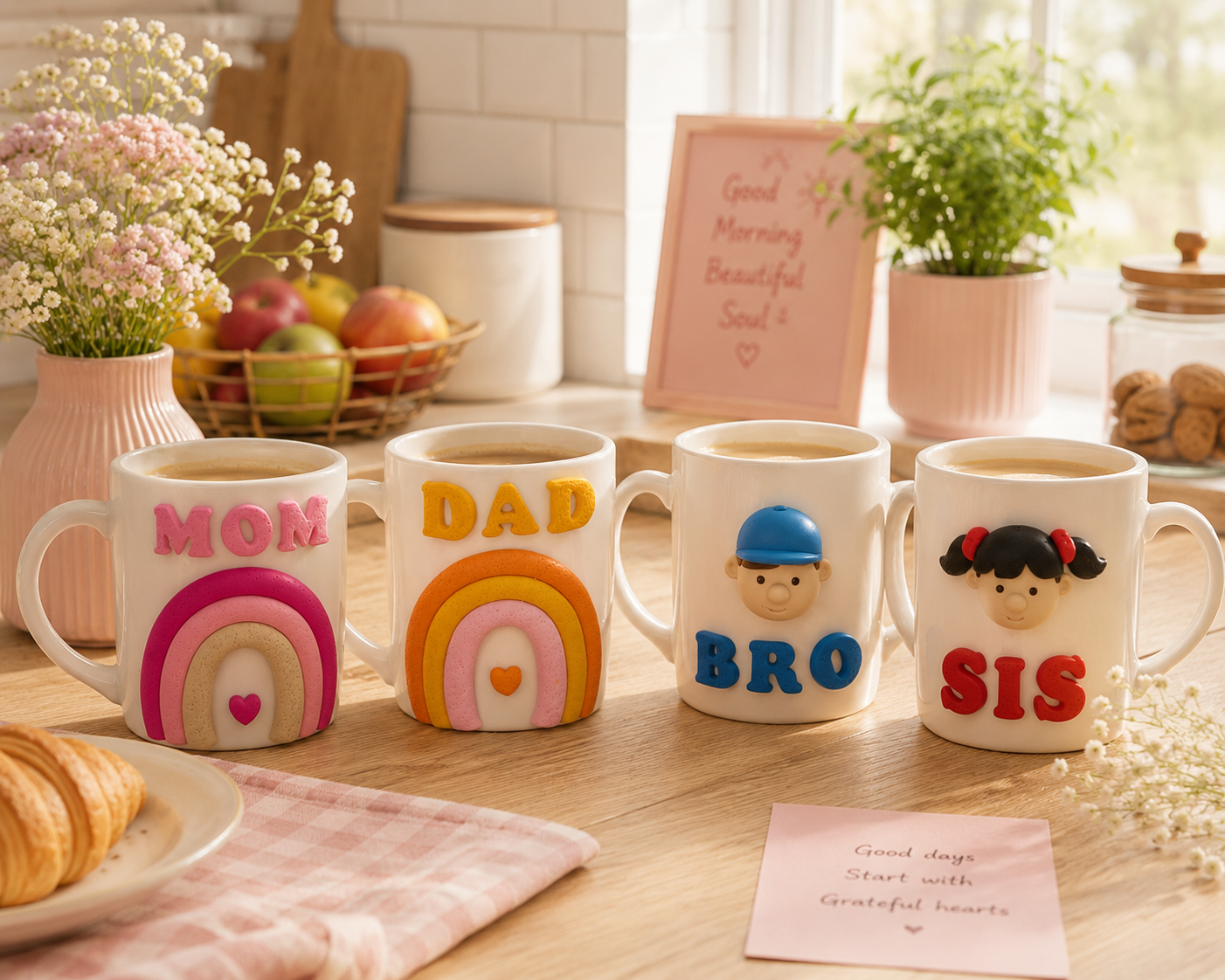 MOM Rainbow Ceramic Mug