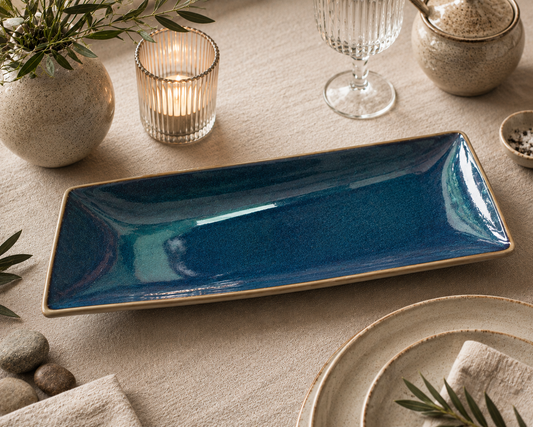 Ocean Glaze Rectangular Serving Platter