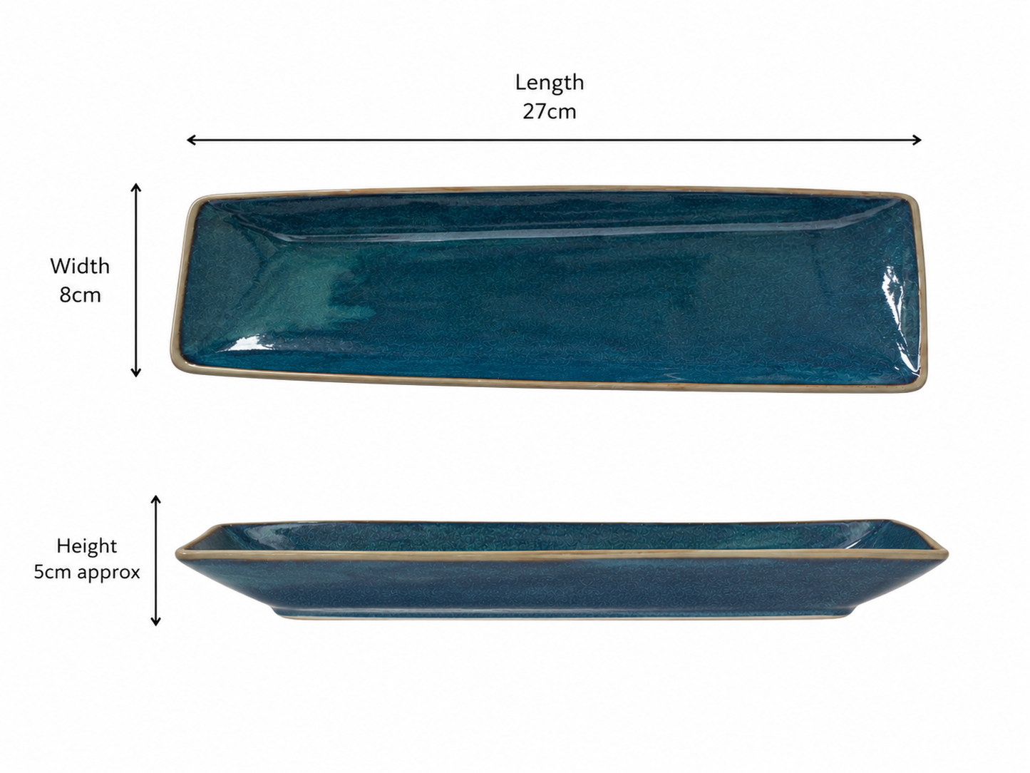 Ocean Glaze Rectangular Serving Platter