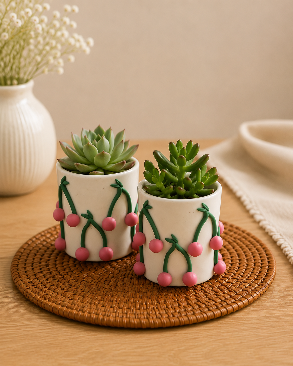 Cherry Blossom Succulent Planter