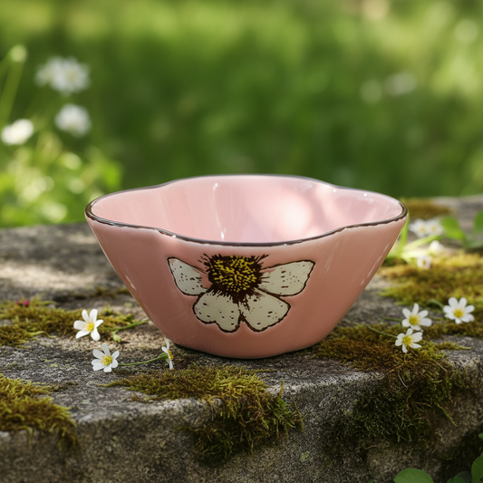 Handcrafted Floral Dessert Bowl — Set of 6